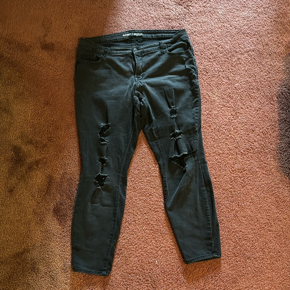 Black Old Navy Roskstar jeans 22 Tall